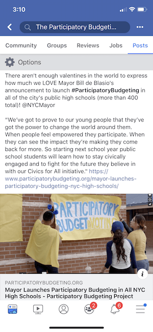 In February, New York City Mayor Bill de Blasio announced that participatory budgeting (PB) would be implemented in all of the city’s 400+ public high schools. This is the result of years of advocacy, supported by you.