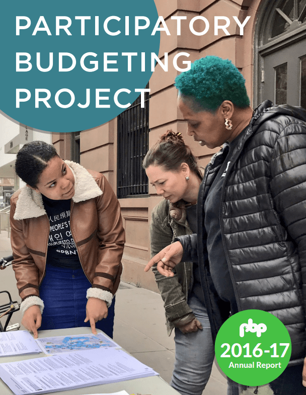 Cover of Resource: Participatory Budgeting Project 2016-17 Annual Report