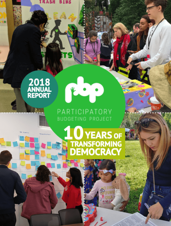 Cover of Resource: 2018 Annual Report PBP 10 years of Transforming Democracy