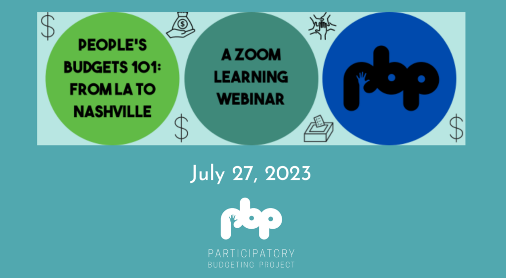 Blue slide with three circles showing title of webinar